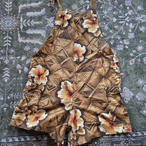 1990s HAWAIIAN FLORAL ROMPER
